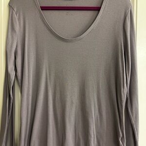 Three shirts A New Day Brand. Long-Sleeve Scoop Neck Top in green, blue, purple